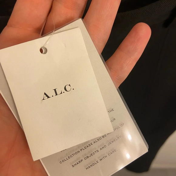 A.L.C Straight Leg Zipper Ankle Black Pants Size 6 - Picture 7 of 7